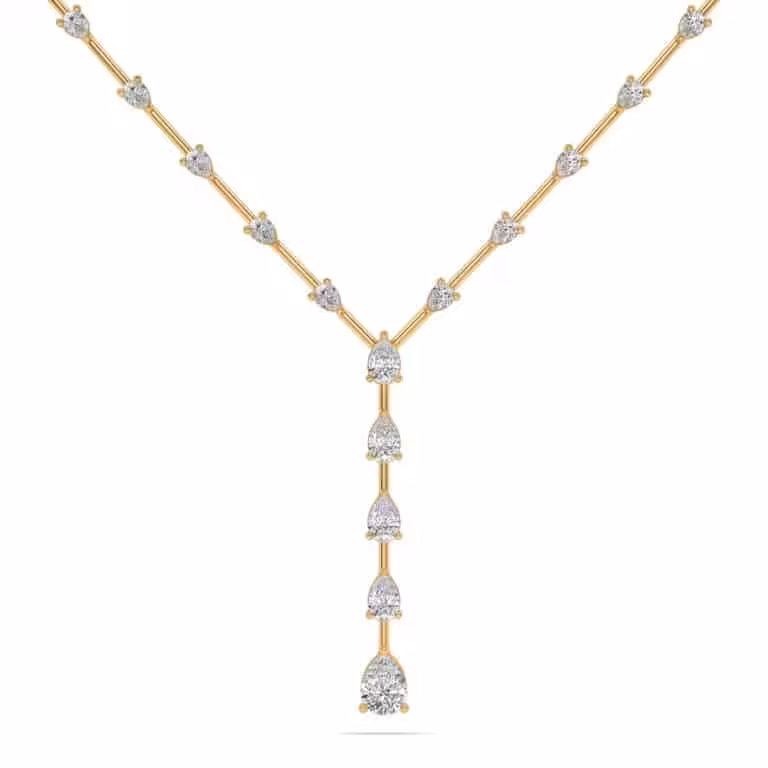 Sparkling Symphony Lab Grown Lariat Diamond Necklace
