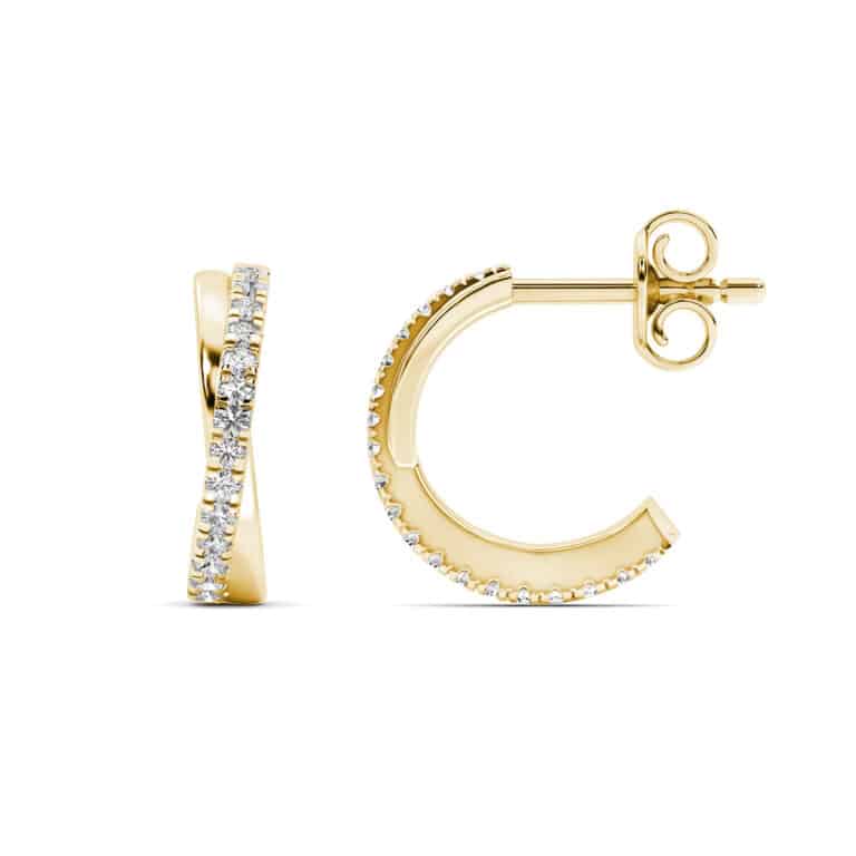 Gia Dainty Lab Grown Diamond Huggie Earrings