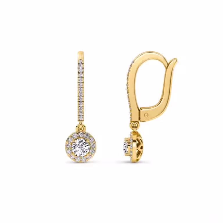 Elegance Of The Dewdrop Lab Diamond Earrings