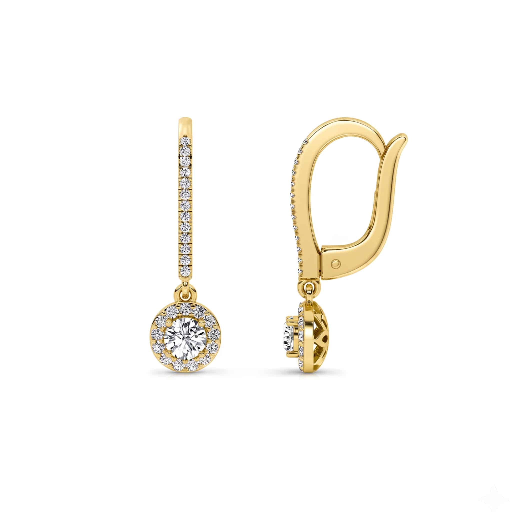 La Joya Jewelry Elegance Of The Dewdrop Lab Diamond Earrings | Yellow Gold 7/8 -1 1/3 ct. tw.