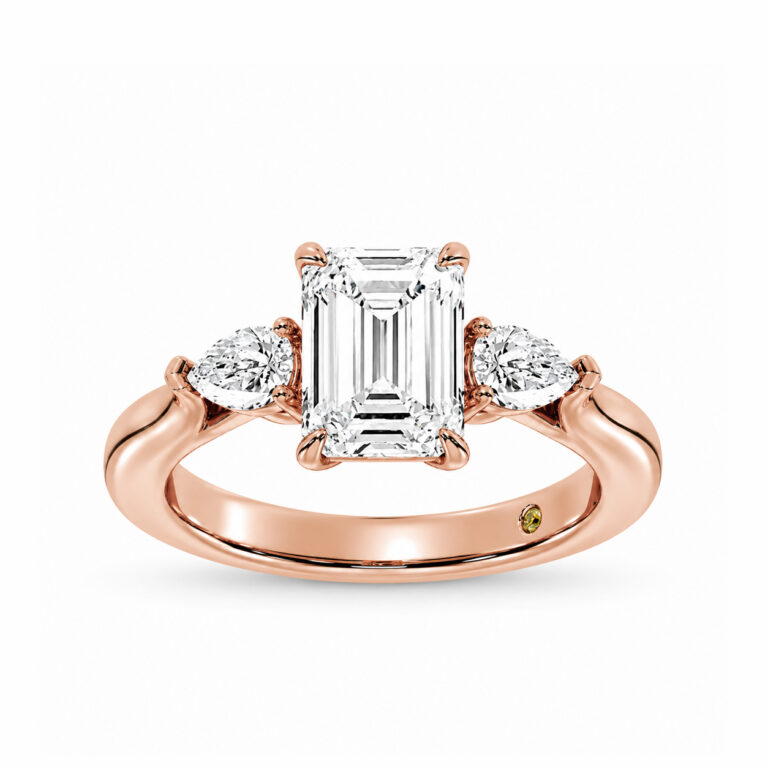 Bruges Lab Grown Three Stone Diamond Engagement Ring