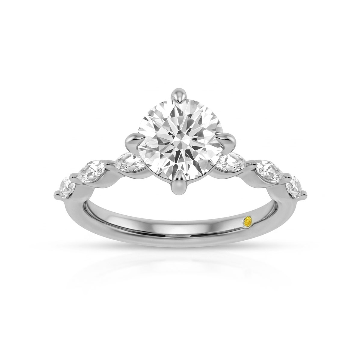 La Joya Jewelry Cabo Emerald Cut Lab Grown Diamond Engagement Ring | Yellow Gold 1 5/8 - 4 5/8 CT. TW.