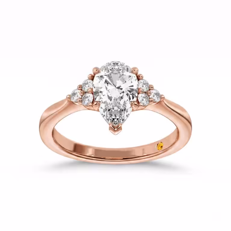 Eldra Illusion Trilliant Lab Grown Diamond Engagement Ring