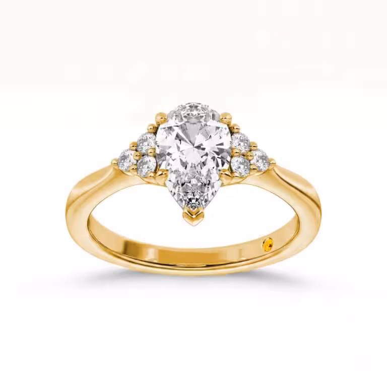 Eldra Illusion Trilliant Lab Grown Diamond Engagement Ring