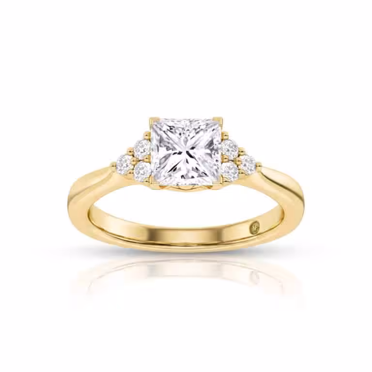 Eldra Illusion Trilliant Lab Grown Diamond Engagement Ring