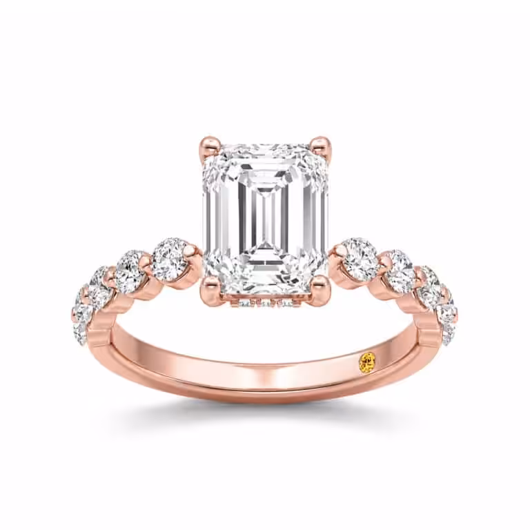 Frost Shared Prong Lab Grown Diamond Engagement Ring