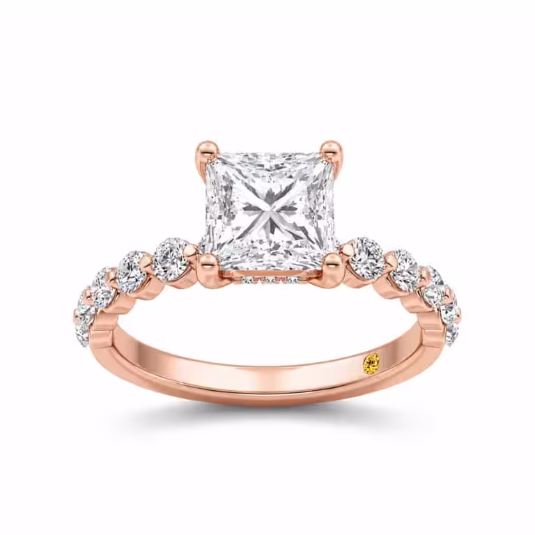 Frost Shared Prong Lab Grown Diamond Engagement Ring