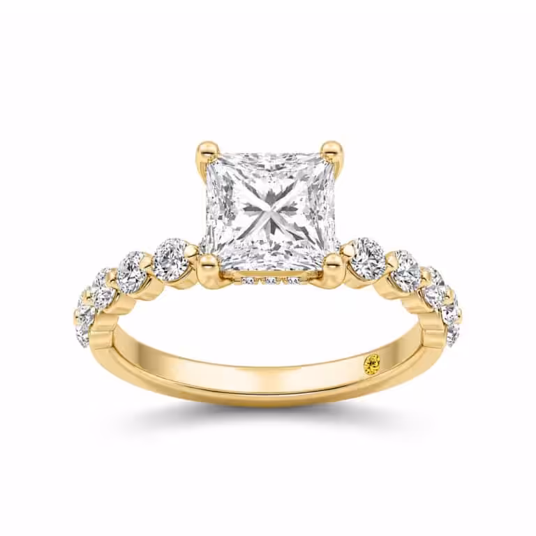 Frost Shared Prong Lab Grown Diamond Engagement Ring