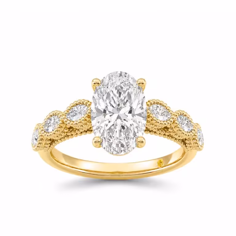 Lhasa Milgrain Marquise Lab Grown Diamond Engagement Ring