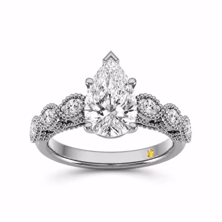 Lhasa Milgrain Marquise Lab Grown Diamond Engagement Ring