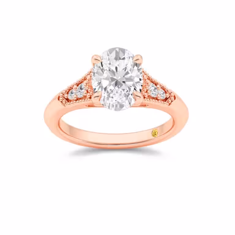Lily Art Deco Lab Created Diamond Engagement Ring