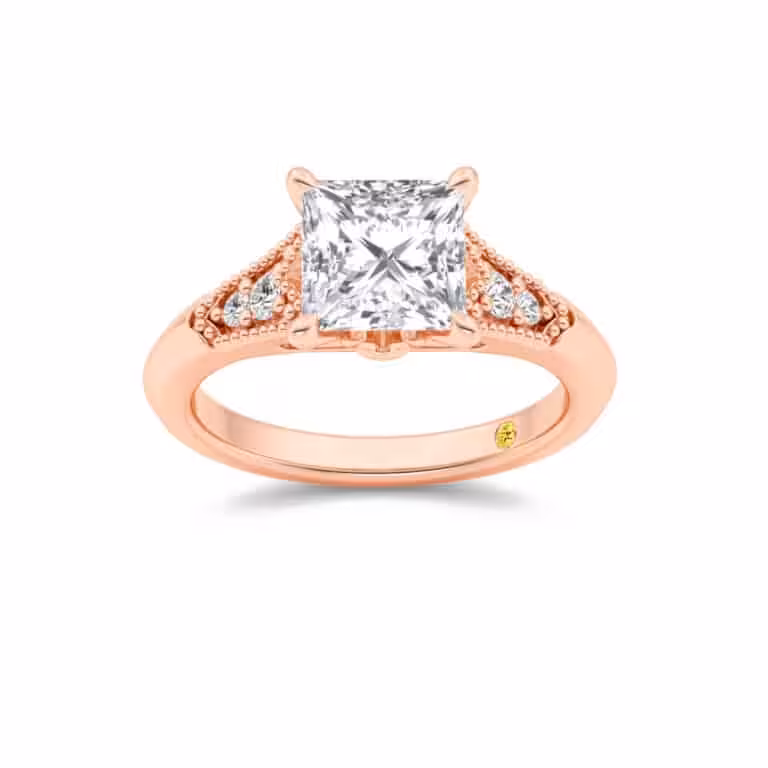 Lily Art Deco Lab Created Diamond Engagement Ring