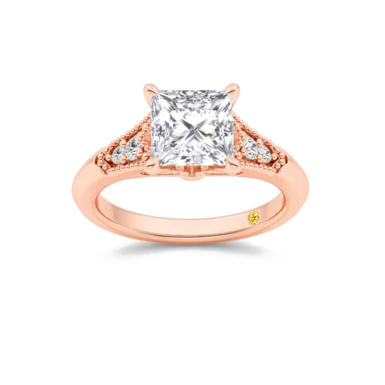 Lily Art Deco Lab Created Diamond Engagement Ring