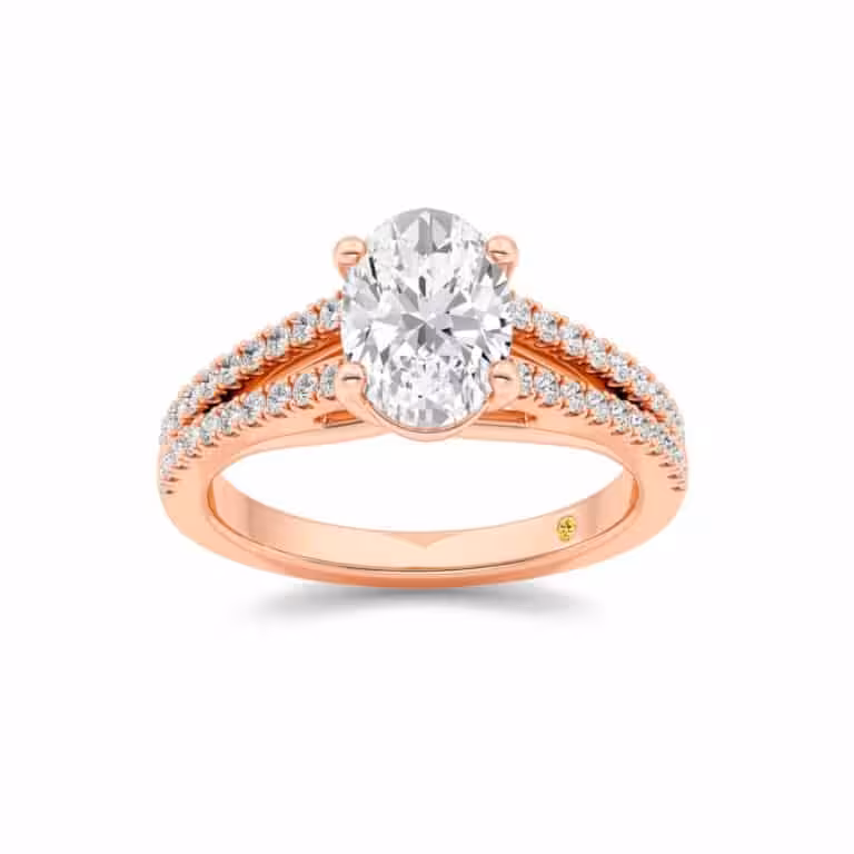 Nyx Split Shank Trellis Pavé Lab Grown Diamond Engagement Ring