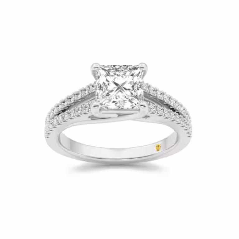 Nyx Split Shank Trellis Pavé Lab Grown Diamond Engagement Ring