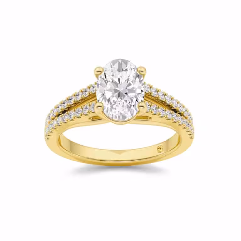Nyx Split Shank Trellis Pavé Lab Grown Diamond Engagement Ring