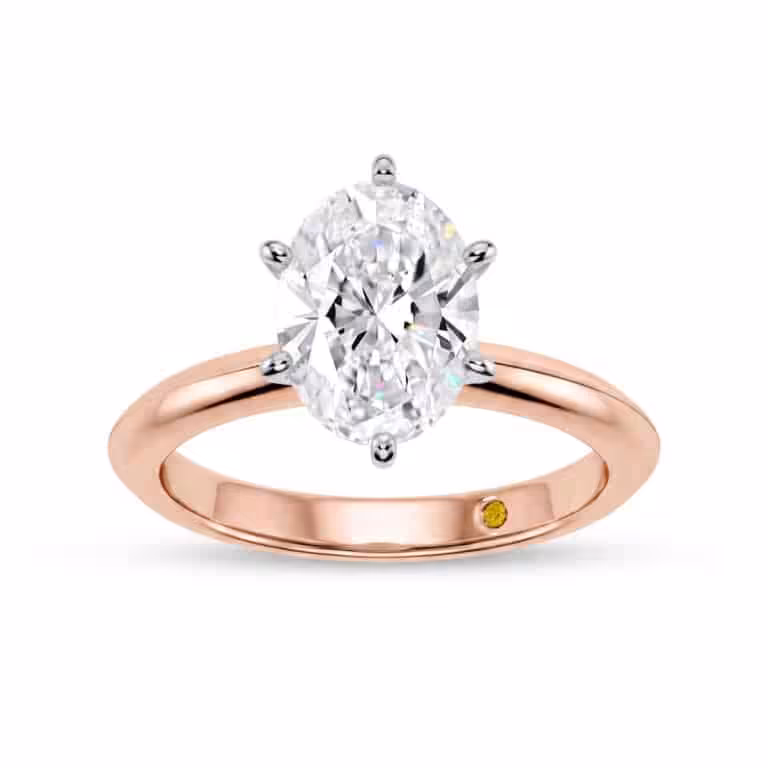 Prism Knife Edged Six Prong Lab Grown Diamond Solitaire Ring