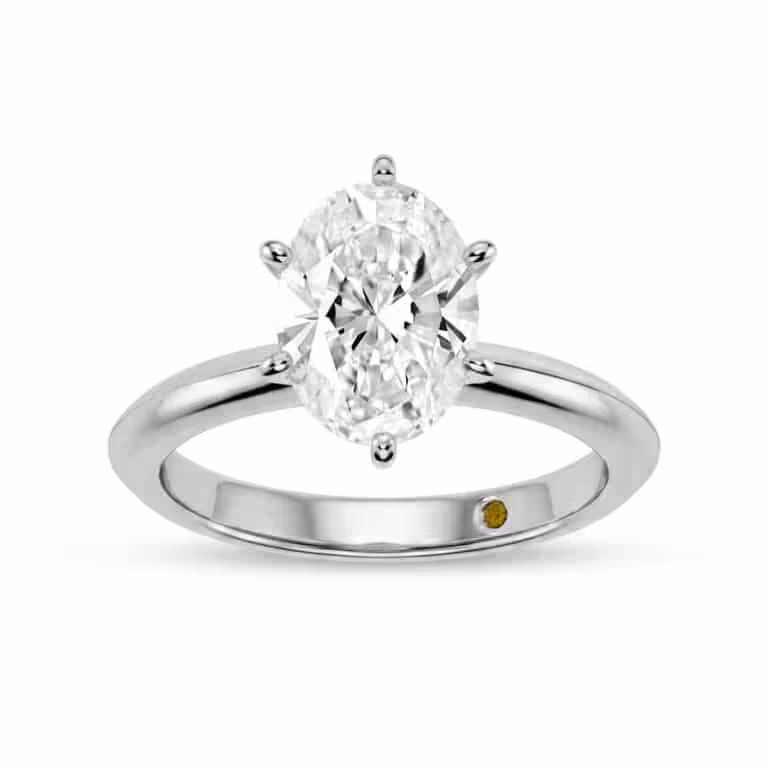 Prism Knife Edged Six Prong Lab Grown Diamond Solitaire Ring