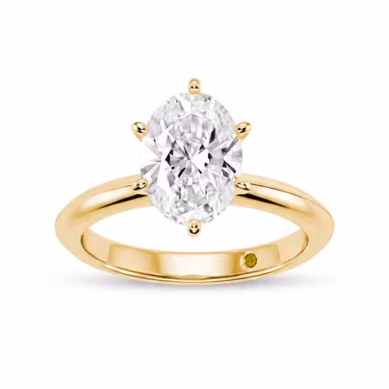 Prism Knife Edged Six Prong Lab Grown Diamond Solitaire Ring