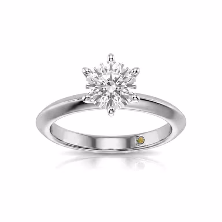 Prism Knife Edged Six Prong Lab Grown Diamond Solitaire Ring