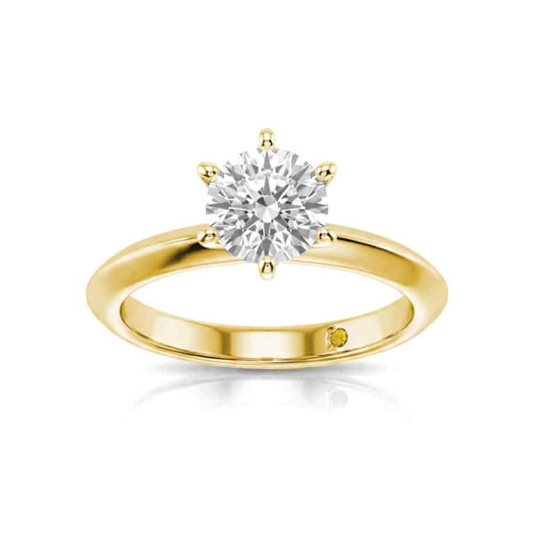 Prism Knife Edged Six Prong Lab Grown Diamond Solitaire Ring