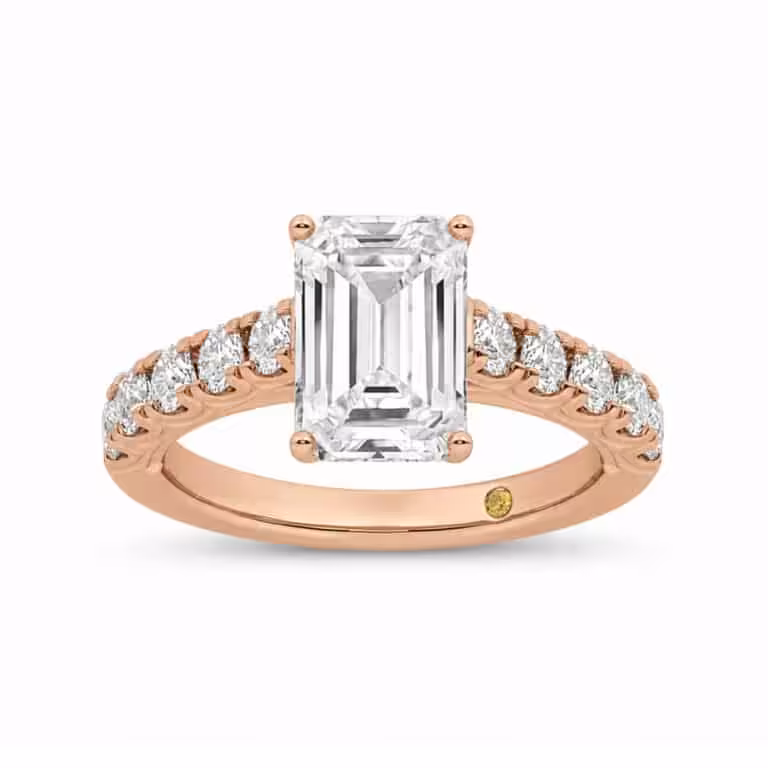 Reno Pavé Set Lab Grown Cathedral Diamond Engagement Ring