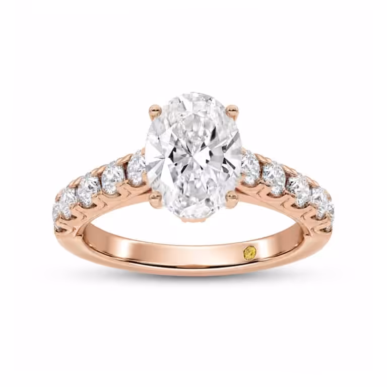 Reno Pavé Set Lab Grown Cathedral Diamond Engagement Ring