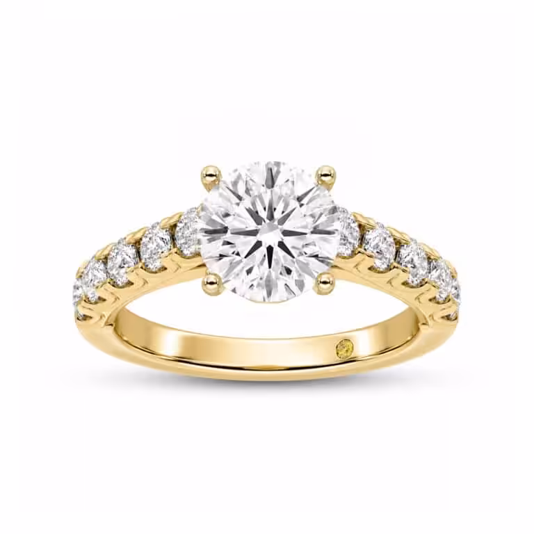 Reno Pavé Set Lab Grown Cathedral Diamond Engagement Ring