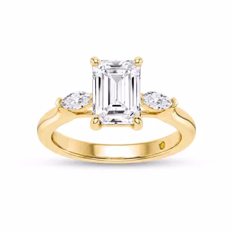 Maui Three Stone Lab Grown Diamond Engagement Ring
